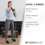 THERABAND Resistance Bands, 50 Yard Roll Professional Latex Elastic Band For Upper & Lower Body & Core Exercise, Physical Therapy, Pilates, At-Home Workout, & Rehab, Green, Heavy, Level 4