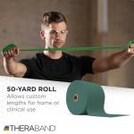 THERABAND Resistance Bands, 50 Yard Roll Professional Latex Elastic Band For Upper & Lower Body & Core Exercise, Physical Therapy, Pilates, At-Home Workout, & Rehab, Green, Heavy, Level 4