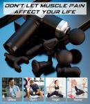 CAMEFER Massage Gun, Deep Tissue Massage Gun for Pain Relief, Handheld Electric Muscle Massager with 30 Speed Level 6 Massage Heads, Carrying Case, Ultra-Quiet Design