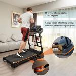 Ksports Foldable 16.5 in Wide Home Treadmill with Bluetooth Connectivity, Kinomap, Zwift & FitShow Fitness Tracking Apps, USB/AUX Ports, Auto Inclines and Speed Control