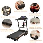 Ksports Foldable 16.5 in Wide Home Treadmill with Bluetooth Connectivity, Kinomap, Zwift & FitShow Fitness Tracking Apps, USB/AUX Ports, Auto Inclines and Speed Control
