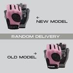 LIFECT Essential Breathable Workout Gloves, Knuckle Weight Lifting Gloves with Curved Open Back, for Powerlifting, Gym, Crossfit, Women and Men (Pink, Small)