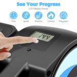 ANCHEER Under Desk Elliptical Exercise Machine,Standing or Seated Ellipse Leg Exerciser with 8 Level Resistance,Portable Exercise Equipment with LCD Display Monitor,Fully Assembled