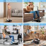 ANCHEER Under Desk Elliptical Exercise Machine,Standing or Seated Ellipse Leg Exerciser with 8 Level Resistance,Portable Exercise Equipment with LCD Display Monitor,Fully Assembled