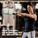 Adjustable Dumbbell Set of 2, 4 in 1 Free Weights Dumbbells Set for Women with Fast Adjustment, Each 2lb 3lb 4lb 5lb Hand Weights Set for Home Gym & Outdoor Exercise Training (Green)