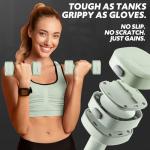 Adjustable Dumbbell Set of 2, 4 in 1 Free Weights Dumbbells Set for Women with Fast Adjustment, Each 2lb 3lb 4lb 5lb Hand Weights Set for Home Gym & Outdoor Exercise Training (Green)