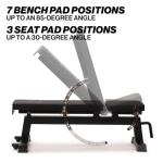Titan Fitness Performance Series Adjustable Bench, Supports 650 LB Incline, Versatile Utility Bench for Home Gym Weightlifting,Strength Training, Flat, Incline, Upright Positions