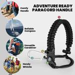 RAYMYLO Insulated Water Bottle 64 oz, Triple Wall Vacuum Stainless Steel (Cold for 48 Hrs), Leak Proof & Non-BPA, Half Gallon Water Flask Jug with Paracord Handle & Straw Spout Lids, Magic Black