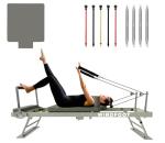 Foldable Pilates Reformer with Jump Board & Resistance Cords