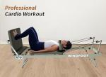 Foldable Pilates Reformer with Jump Board & Resistance Cords