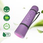 YOGATI Yoga Mat with Alignment Lines. Exercise mat with carry strap. Pilates mats for yoga or Fitness. Non slip Workout Mat. Thick Yoga Mats for women and men. Gym mats for home. Yoga matt thick.