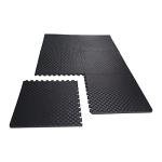 BalanceFrom Puzzle Exercise Mat with EVA Foam Interlocking Tiles for MMA, Exercise, Gymnastics and Home Gym Protective Flooring, 1/2” Thick, 48 Square Feet, Black