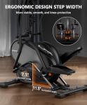 THERUN Elliptical Exercise Machine, 3-in-1 Cardio Climber Stepping Elliptical Machine for Home, Stair Stepper Elliptical Training Machines w/16 Levels Resistance, Pulse Sensor, LCD Monitor (Dark Gray)
