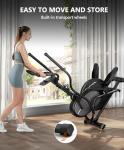 THERUN Elliptical Exercise Machine, 3-in-1 Cardio Climber Stepping Elliptical Machine for Home, Stair Stepper Elliptical Training Machines w/16 Levels Resistance, Pulse Sensor, LCD Monitor (Dark Gray)
