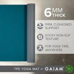 Gaiam Yoga Mat Performance TPE Exercise & Fitness Mat for All Types of Yoga, Pilates & Floor Exercises, Lake