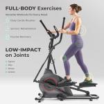 Sunny Health & Fitness Ultra Silent Smart Elliptical Exerciser, 300LB Load & 16” Long Stride Training Machine for Seniors Home Workout, Easy-Assembly Cardio Equipment, Free SunnyFit App Bluetooth Link