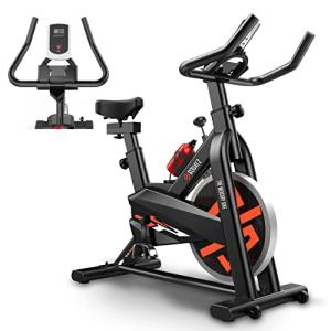 SQUATZ Cardio Cycling Exercise Bike - Indoor Workout Stationary Bike with 8 Resistance Levels, Comfortable Seat Cushion, 30 lbs Flywheel, 4-Way Adjustable Seat & Handlebar, Gym Bike for Home Workouts