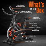 SQUATZ Cardio Cycling Exercise Bike - Indoor Workout Stationary Bike with 8 Resistance Levels, Comfortable Seat Cushion, 30 lbs Flywheel, 4-Way Adjustable Seat & Handlebar, Gym Bike for Home Workouts