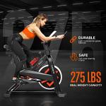 SQUATZ Cardio Cycling Exercise Bike - Indoor Workout Stationary Bike with 8 Resistance Levels, Comfortable Seat Cushion, 30 lbs Flywheel, 4-Way Adjustable Seat & Handlebar, Gym Bike for Home Workouts
