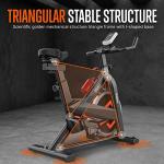 SQUATZ Cardio Cycling Exercise Bike - Indoor Workout Stationary Bike with 8 Resistance Levels, Comfortable Seat Cushion, 30 lbs Flywheel, 4-Way Adjustable Seat & Handlebar, Gym Bike for Home Workouts