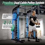 B52 Machine Home Gym with Power Rack, Cable Crossover, Dual Pulley System, Landmine, and Multi-Grip Pull-Up Bar – Heavy-Duty Fitness Equipment for Strength Training and Full-Body Workouts