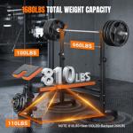 YOLEO 6 in 1 Weight Bench Set for Home Gym, Adjustable & Foldable Weight Bench, Workout Bench with Squat Rack for Bench Press Sit up Incline Flat Decline