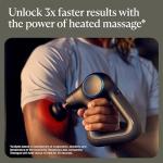 TheraGun Prime Plus Heated, Powerful Massage Gun for Enhanced Warm-Up & Workout Recovery - Quiet Deep Tissue Massager for Body and Back Pain Relief - Leg & Back Massager with Heat (Prime Plus)