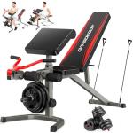 Professional Weight Bench with Leg Extension & Leg Curl & Preacher Curl, Heavy-Duty Adjustable Weight Bench Press Set Incline Decline Flat Workout Bench Full Body Strength Training for Home Gym