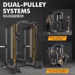 Dual Pulley Smith Machine & Squat Rack System