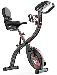 HAPBEAR Foldable Magnetic Exercise Bike with Resistance