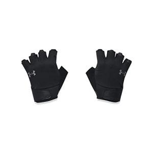 Under Armour Men's Training Half Finger Gloves , (001) Black / Black / Pitch Gray, Medium
