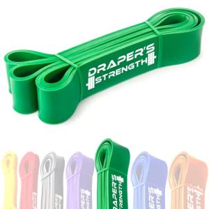 DRAPER'S STRENGTH Heavy Duty Resistance Stretch Loop Bands for Powerlifting Workout Exercise and Assisted Pull Ups 05. Green