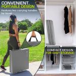 ProsourceFit Tri-Fold Folding Thick Exercise Mat 6’x2’ with Carrying Handles for MMA, Gymnastics Core Workouts, Grey