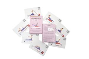 OnlinePilatesClasses Pilates Reformer Deck with Free Video Tutorials, Fitness Flash Cards with 79 All-Levels Cards for Home Gym Exercise, Reformer Not Included