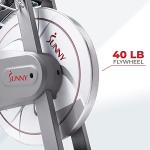 Sunny Health & Fitness Synergy Exercise Bike with 40LB Flywheel, Silent Belt Drive & Magnetic Resistance, Indoor Bicycle with 300 LB User Weight Capacity, Tablet Mount, Adjustable Seats – SF-B1851