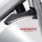 Sunny Health & Fitness Synergy Exercise Bike with 40LB Flywheel, Silent Belt Drive & Magnetic Resistance, Indoor Bicycle with 300 LB User Weight Capacity, Tablet Mount, Adjustable Seats – SF-B1851