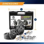 Marcy Adjustable Dumbbell Set (4 x 5-lb plates, 3-lb plates, spin lock collars, 2 x 4" dumbbell handles), Exercise & Fitness Dumbbells, ADS-42