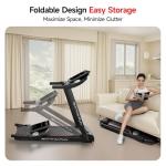 RHYTHM FUN 8.0 MPH Treadmills for Home, Running Walking Pad Treadmill with Incline up to 8%, Foldable Treadmill with Handle Bar, Low Noise Walking Pad for 300 lbs