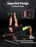 YOLEO 880LB Adjustable Weight Bench for Bench Press, MAX Foldable Weight Bench with Bench Press Stand/Extended Head for Home Gym/Full Body Workout 90 Degree Workout Bench User 6'56''(Max Version)