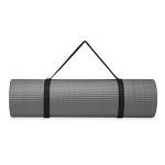 Gaiam Essentials Thick Yoga Mat Fitness & Exercise Mat with Easy-Cinch Carrier Strap, Grey, 72"L X 24"W X 2/5 Inch Thick, 10mm