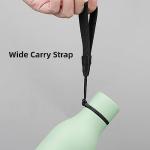 Konokyo Insulated Water Bottle with Strap,18 oz Double Wall Stainless Steel Vacuum Bottles Metal Water Flask,Macaron Green