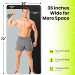 Gogokiwi Extra Wide Yoga Mat for Men Women (72"L x 36"W x 1/4" Thick) Non Slip Fitness & Exercise Mat with Alignment Marks for Yoga, Pilates, Floor Workouts