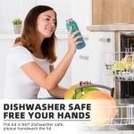 Fanhaw 20 Oz Stainless Steel Insulated Sports Water Bottles with Straw for Kids, Men and Women (Black)