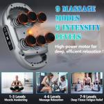 UFFAE 6 Head Massage Gun Deep Tissue with 9 Levels & 9 Modes, Electric Massager Tool for Legs, Arms, Waist, Back, Buttocks - Full Body Muscle Pain Relief, Ideal Gifts for Women, Men, Mom, and Dad