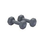 Amazon Basics Neoprene Dumbbell Hand Weights, 7 Pounds, Pair, Light Grey