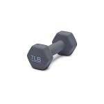 Amazon Basics Neoprene Dumbbell Hand Weights, 7 Pounds, Pair, Light Grey