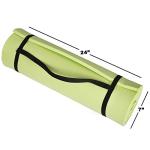 Extra Thick Yoga Mat- Non Slip Comfort Foam, Durable Exercise Mat For Fitness, Pilates and Workout With Carrying Strap By Wakeman Fitness (Green)