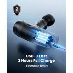 BOB AND BRAD M7 Plus Mini Massage Gun with Heat, Pocket-Sized Heated Deep Tissue Massager, Portable Percussion Muscle Travel Massager Gun, Ultra Light Small & Quiet Massage Gun