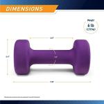 Marcy Neoprene Dumbbell, Single Piece, 6-lb, Eggplant
