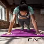 CAP Barbell Yoga Mat 1/2" Thick with Carrying Strap - High Density Exercise Mat for Yoga, Pilates, Stretching, Floor & Fitness Workouts - 68''x24''x1/2" | Wine